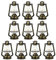Amosfun 10pezzi Lanterna Decorativa Retro Stile Kerosene Per Natale Miniature Ornamentali Per Alberi Di Natale e Decorazioni Festive Design Vintage Resistente