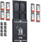KIWIFOTOS Speicherkartenetui mit 16 Steckplätzen, ausziehbar, Aluminium, Organizer für Micro SD Kartenhalter für 8 SD und 8 Micro SD