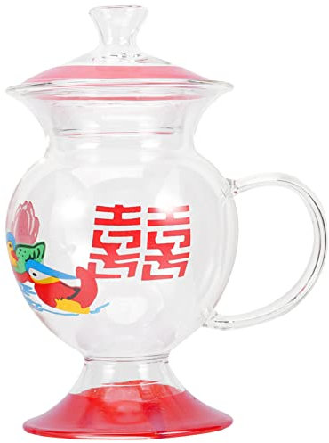 ABOOFAN Spucknapf Teetasse aus Glas Einzigartig geformter Glasbecher Kaffeetassen mit Deckel Vater Geschenke abgedeckter Glaskrug Kaffee-Milch-Tasse altmodisch Milchbecher