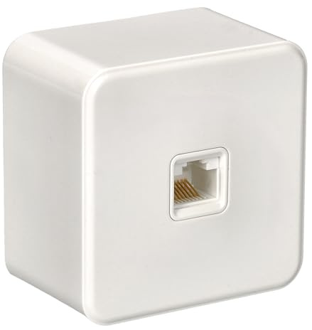 Jandei - Mecanismo Superficie Policarbonato Blanco, 10A 250V (Toma RJ45)