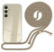 EAZY CASE - Handykette kompatibel mit Samsung Galaxy S24 Plus Kette zum Umhängen für Galaxy S24 Plus Hülle mit Band aus Silikon stoßfeste transparente Handyhülle als Fallschutz in Rainbow