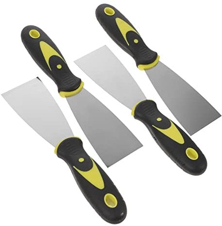 INOOMP 4pièces Lot Spatules Inox Pour Mastic Et Peinture Spatule Métallique Multifonction Pour Enduit Réparation Murale Décolleuse Et Lissage Enduit