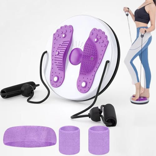 Waist Whisper Waist Twisting Disc,Waist Sculptor Machine Twister with Drawstring,Balance Board Body Shaping Waist Twisting Disc-Fitness Turntable for Cardio Exercise and Toning Workout