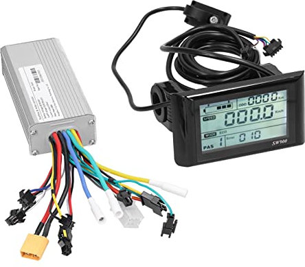 QAINKUN E-Bike-Controller 2. 4V-48V 500W Bürstenless Controller Kit Elektrische Fahrrad -Roller Motor bürstenloser Controller wasserdichtes Display Bedienfeld Brushed Motor Controller