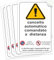 Pubblimania 4 Adesivi Cancello Automatico, pellicola adesiva morbida, impermeabili e lavabili (4 Cancello Automatico Cm 15x20)