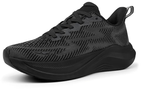 Hawkwell Cloud Zero Active Cushion Baskets Respirantes pour Femme, Tennis, Marche, Sport, Soins Infirmiers, Travail médical, Tricot, Noir, EU 40