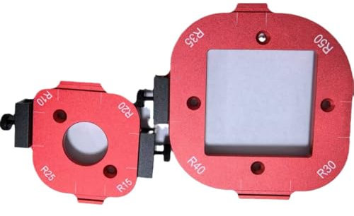 Radius Jig Router, 2 stencil di fresatura per fresatrice verticale 8 in 1, raggio Jig Router Stencil angolare, R10/R15/R20/R25/R30/R35/R40/R50, modelli di routing per la lavorazione del legno fai da