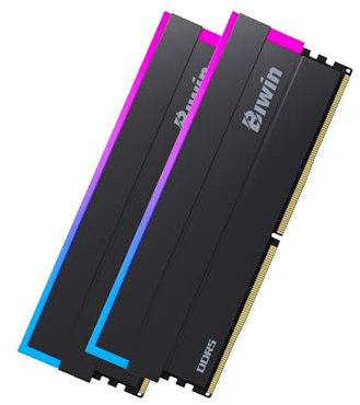 Biwin Black Opal DW100 DDR5 RGB RAM 32GB (16GBx2) 6000MHz CL28 - Arbeitsspeicher Hynix A Die - mit Intel XMP 3.0 AMD Expo kompatibel - Schwarz