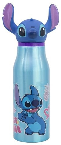 BOUTEILLE RÉUTILISABLE EN ALUMINIUM AVEC FIGURINE 3D 690 ML | STITCH DRAWING