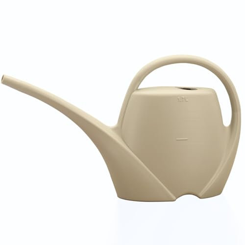 Gießkanne klein für den Zimmerpflanzen 1,7 L - Blumengießkanne aus Hochwertigem Kunststoff - Handliche Giesskanne für Innenbereich - Ideal für Bewässerung für Zimmerpflanzen, Aschgrau