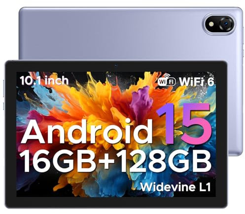 DOOGEE U10 Android 15 Tablet 10 Pollici, 16GB RAM + 128GB ROM(2TB TF), Bluetooth 5.0 | WiFi 6 | 5060mAh | 1280 * 800 | 8MP+5MP | Widevine L1 | Tipo C | WPS | FM - Viola