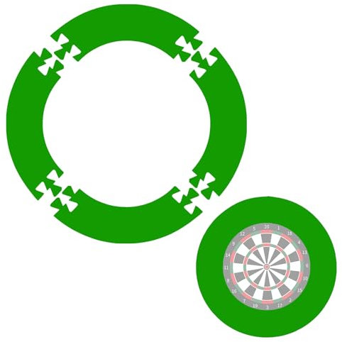 Alleshelfer Dartboard Protective Ring 72cm Diameter for 45cm Dartboard Wall Protector (Green)