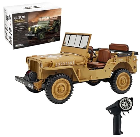 BuildCubes 1/14 U.S. RC Auto Mini, 2.4G RC Car Kletterfahrzeug Off-Road Auto Modell mit Dual-Speed Schalte, Kletterauto Crawler Kletterer Buggy Spielzeug Geschenk für Erwachsene -RTR