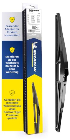 MICHELIN Scheibenwischer Heck MR304 | Ersatz für Direktmontage Hinten | BMW 1 Series [09.11-05.19]; Nissan Micra IV [07.10-12.19] | Länge 300mm