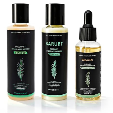 Rosmarin Shampoo für Haarwachstum+Rosmarin Conditioner+Rosmarinöl Haare | Rosemary Shampoo für Frauen und Männer,Rosmarinblattöl-Shampoo,Rosemary Haarspülung,für Kraftloses, Dünner Werdendes Haar