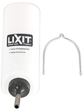 Lixit Widemouth Cage Water Bottles for Rabbits, Ferrets, Guinea Pigs, Rats and Other Small Animals. (White, 32 Ounce)
