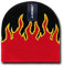 Decky Fire Beanie – Schwarz/Rot/Gelb