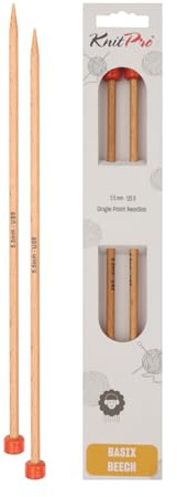 KnitPro K35281 Jackenstricknadeln, Wood, Braun, 5,5 mm, 2