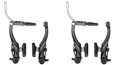 Shimano Alivio T4000 Black FRONT & REAR Bike MTB Hybrid V Brake Set in Black