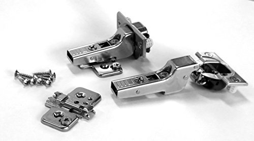 Blum BLUMOTION Scharniere, 110 Grad, selbstschließend, rahmenlos, mit Befestigungsplatten (Teilauflage, 8 Stück)