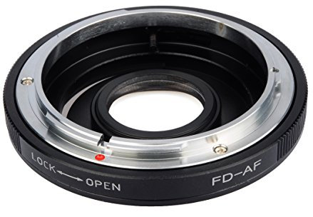 B.I.G. 421359 Adattatore per obiettivo con lenti Canon FD a Sony a Nero
