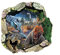 Nunubee Abnehmbare Wandaufkleber Schöne Landschaft DIY Wandsticker Selbstklebende Wandtattoo Kunst Aufkleber Wasserdichte Tapete Demontierbare Wandbilder Wanddekoration für Hause, Dinosaurier
