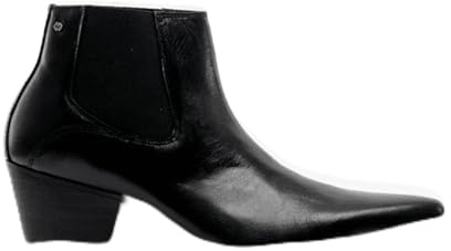 Club Cubano McCartney Mens Handcrafted Real Leather High Cuban Heel Short Ankle Boots