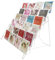 Wire Card Stand in White - Counter or Floor Standing - Collapsible - For Books or Greeting Cards - 58.7x73x47cm - Shop Display (E6W)