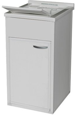 Mobile lavatoio, cm.45x50, con 1 anta, vasca e asse lavapanni, in resina bianco
