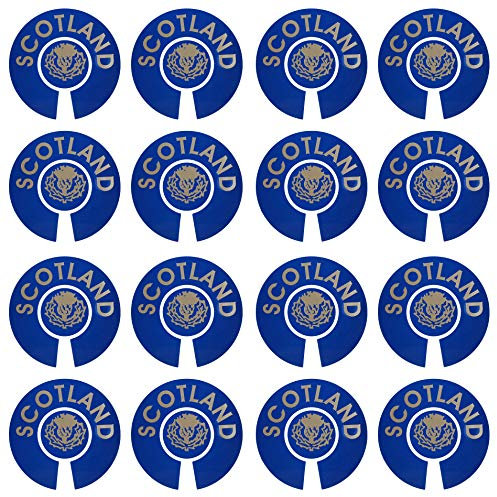 Acclaim Jumbo 6 cm Scotland Blue Gold Lawn Bowls Identification Stickers Markers 4 Full Sets Of 4 Self Adhesive