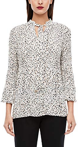 s.Oliver BLACK LABEL Damen 150.11.899.10.100.2052095 Bluse, Cream AOP, 44