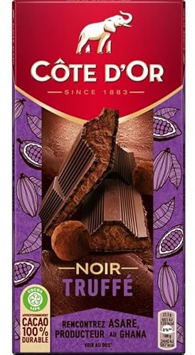 CÔTE D'OR - Chocolat Truffé Noir 190G - Lot De 4