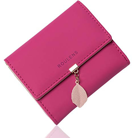 Roulens Damen Geldbeutel mit RFID Blockierung, Klein und im Kurzformat Portemonnaie Damen PU Leder Portemonnaie Kleine Brieftasche Geldbörse Für Frauen Die Farbe ist sehr schön mit Mehreren Fächern