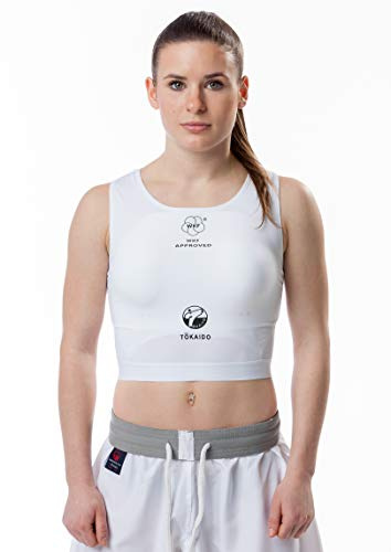 Tokaido Damen Karate Female Chest Guard Brustschutz, weiß, L