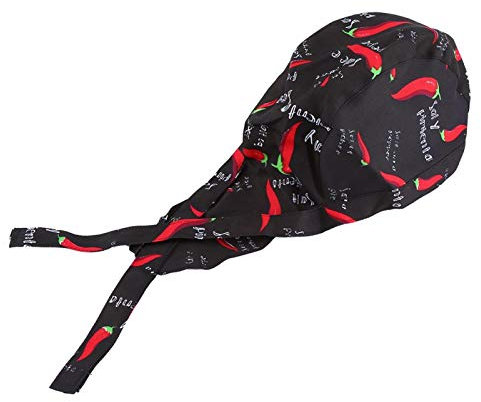Deror Sombrero de Chef Pirata, Gorro de Chef Estilo Pirata, Gorro de Cocina, Tela, Cocina, Restaurante, Camarera, Camarero, Sombreros de Catering(Chile)