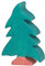 cama24com Holztiger Tanne klein Fichte Holzbaum Holzspielzeug Holzfiguren mit Palandi® Sticker