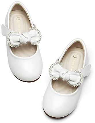 DREAM PAIRS Girls Cute Sparkly Flats | Round Toe Roomy Fit, Breathable Fresh Feel, Hook-Loop Easy On Off, Occasion Versatile