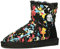 Grand Downunder - Stivaletti da donna alla caviglia, 15,2 cm + pelle di pecora australiana in nappa colorata con bottone, Graffiti neri, 38 EU