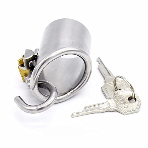 JPGeil PA Piercing Keuschheitskäfig Edelstahl Keuschheitsgürtel Peniskäfig Cock cage für Männer Mann extrem Prinz Albert Penis Punktion Keuschheit Gerät SM Sexspielzeug (3mm)