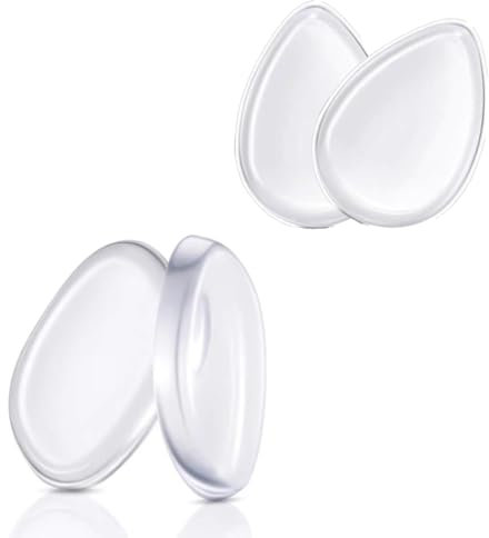 4 Pieces Silicone Makeup Sponges Washable Gel Transparent Makeup Applicators for Liquid Foundation Concealer
