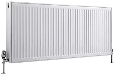 Milano Compact White Type 11 Horizontal Single Panel Convector Radiator - 600mm x 1800mm