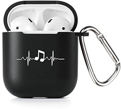 AKABEILA Hülle für AirPods Weiche TPU Schutzhülle Stoßfest AirPods 2 1 Hülle mit Muster Karabiner Stilvolle Schutzhülle AirPods 1st 2nd Generation 2016 2019