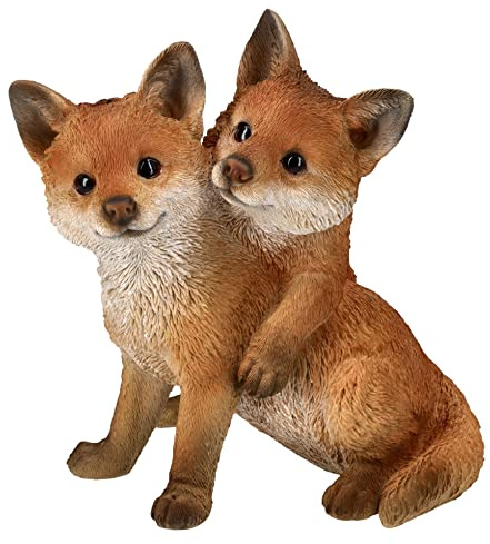 Pacific Giftware Fuchs Figur - Baby Füchse Spielen | Dekofigur Tiere Hotant