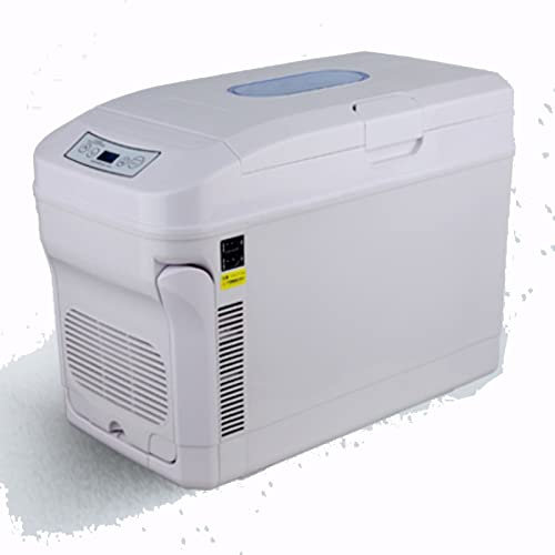 ZIMBRO 35L Voiture Maison Mini réfrigérateur réfrigérateurs DC12/24V Refroidisseur Chauffage Garder Frais for Voiture Maison Camping 0~65 degrés Pas congélateur (Color : White-35L, Size : 12v/220v)