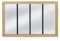 IDMarket - Miroir verrière Atelier 4 Bandes Cadre Bois Design Industriel 110x70 cm