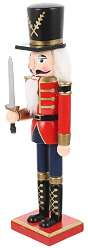 Weihnachten Nussknacker Soldat Ornamente 30cm Holz Spielzeug für Urlaub Weihnachten Dekorationen für Desktop