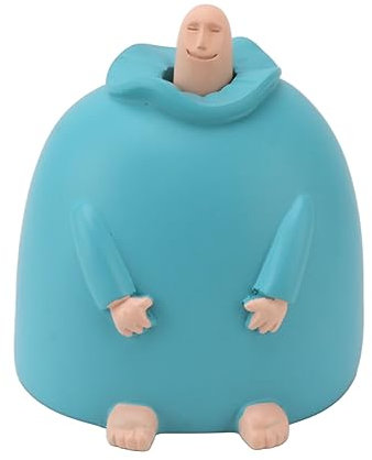 TOPINCN Lustige Mittelfinger-Statue-Skulptur für Tischdekoration, Leuchtend Blauer Molliger Körper, Urkomische Geste, Vielseitig und Auffällig