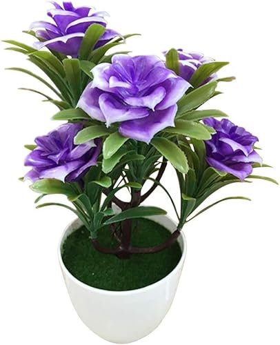 Künstliches Kunstgrün, künstliche Topfpflanzen, 1 Stück Bonsai-Desktop-Pflanzen, eingetopfte künstliche Blumen, Dekore, Heimdekoration, Ornament, Heimzimmer, Tisch, Leistung, Bühnendekoration (Farbe: