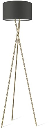 Home Sweet Home Moderne Stehleuchte Beine Bronze Bling | 40/40/22cm Anthrazit | Stehleuchte aus Stoff und Metall | geeignet für E27 LED-Leuchtmittel| geeignet für Wohnzimmer, Schlafzimmer