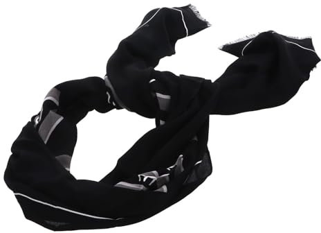 Calvin Klein Seasonal Print Logo Stole Scarf 70x180 CK Black